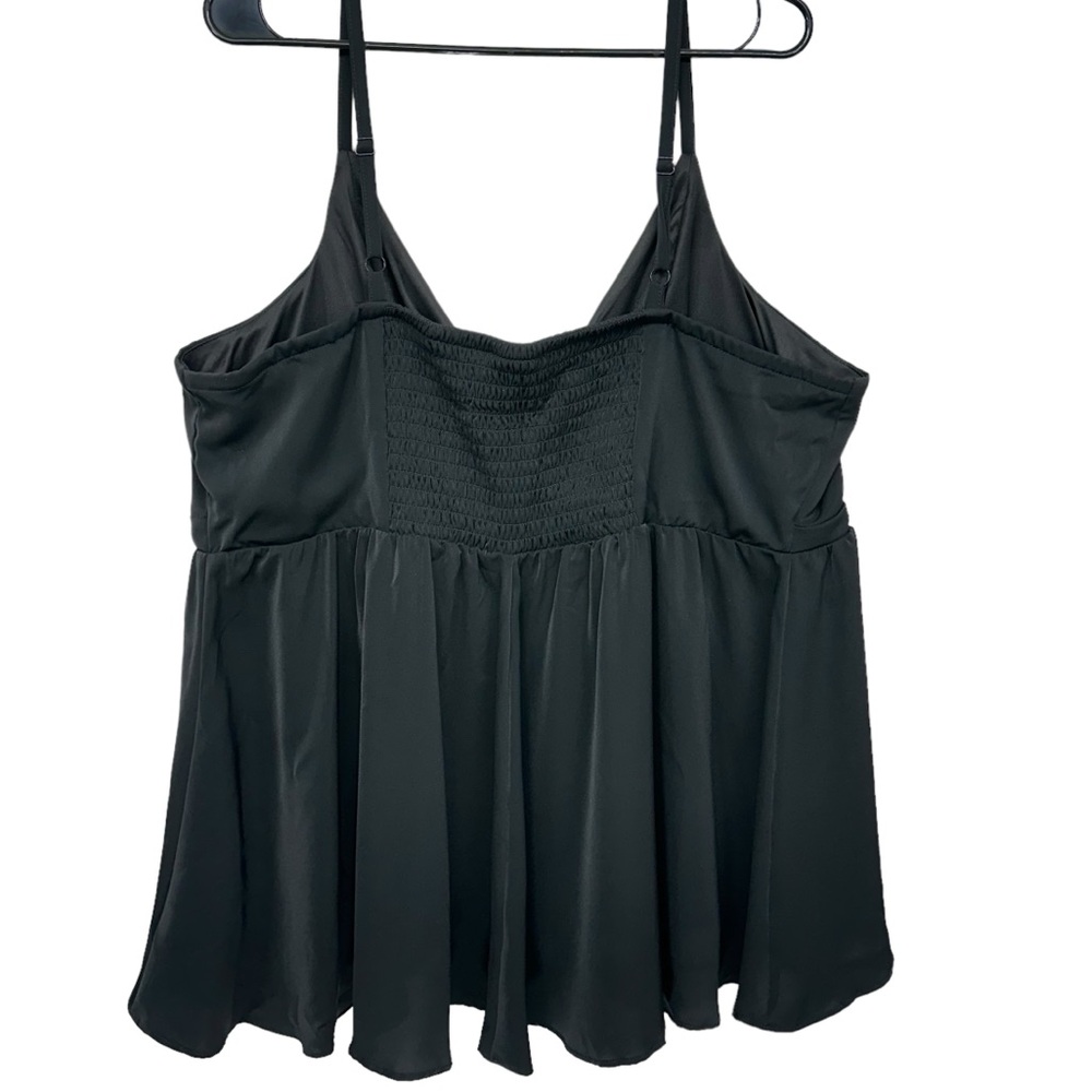 Torrid Foxy Cinched Front Peplum Tank Top Women Size 2X Stretch 22/24 Bl… - Picture 3 of 14